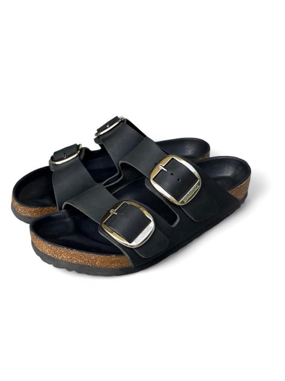 Birkenstock Arizona Big Buckle Black Oiled Leather Sandals EU 39 US 8 Regular